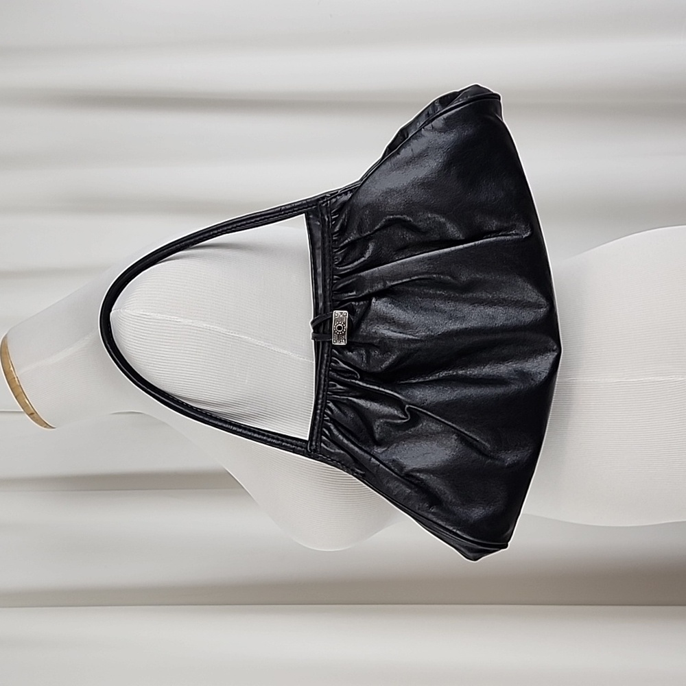 Nine West Mini Hobo Leather Shoulder Bag Black